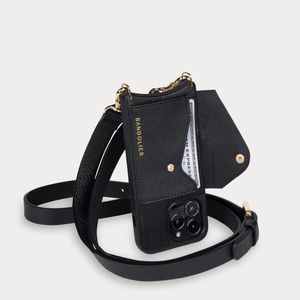 Bandolier Side Slot iPhone XS / X Leather Case (only) in Black. Like New